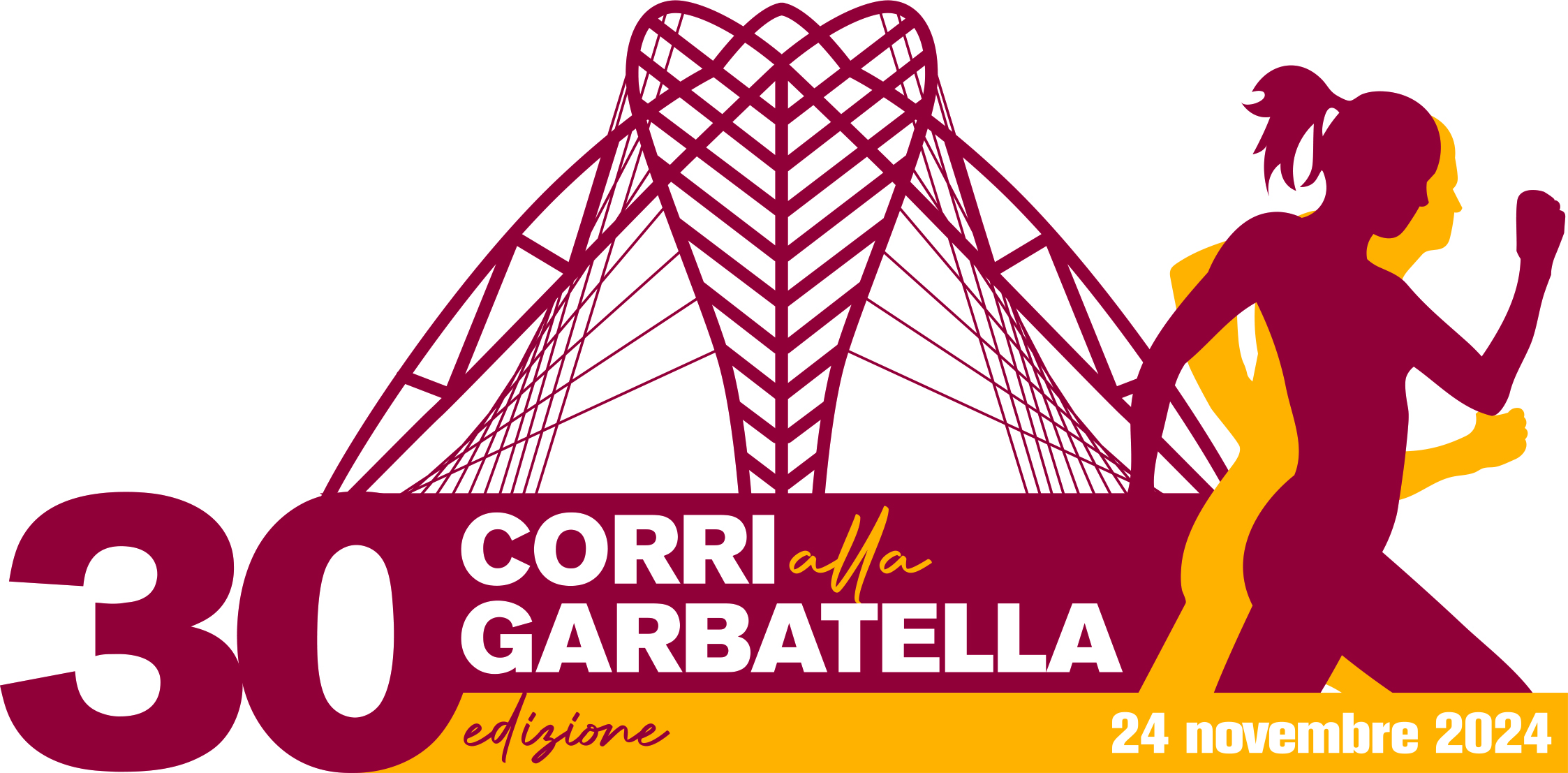 corri alla garbatella 30 logo