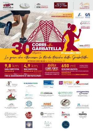 Corri alla Garbatella 2024: locandina e regolamento provvisorio